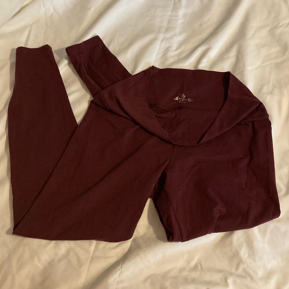 aerie size XL maroon leggings